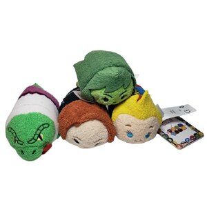 Marvel Tsum Tsum Blk Widow Lizard She-Hulk Cpt Marvel Plush 4 pc Hero Set NWT